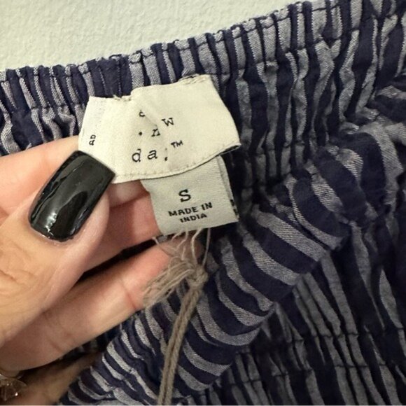 A New Day Striped Maxi Dress Blue White Smocked Sundress Coastal Prep Size Small - Picture 6 of 10